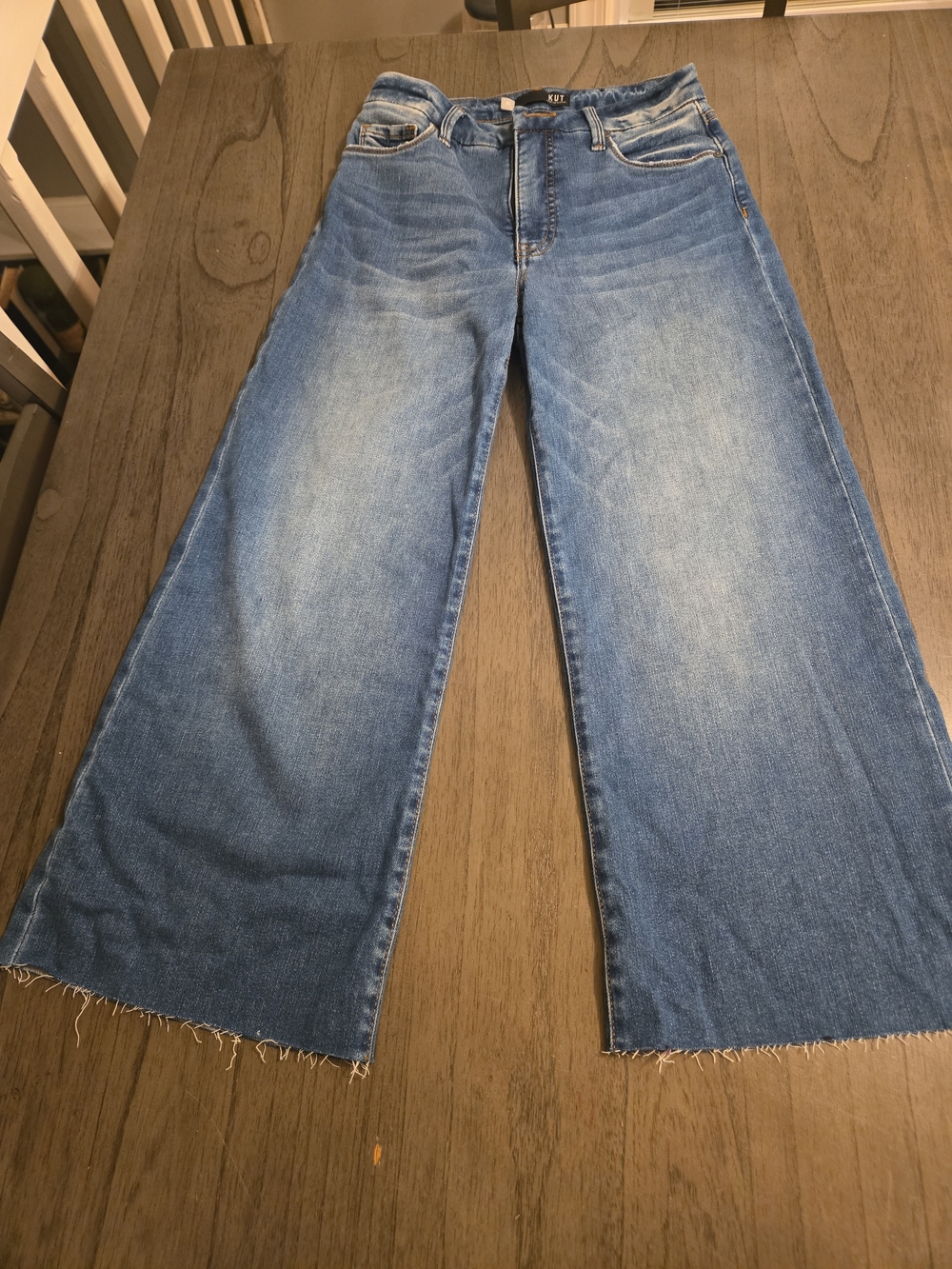 Kut from the Kloth Medium Blue Wide Leg Jeans